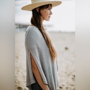 We are Amma Light Gray Knit Poncho